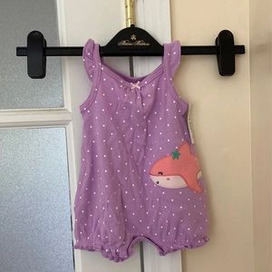 Carter’s Baby Newborn Purple Shark One Piece! New with tags!!